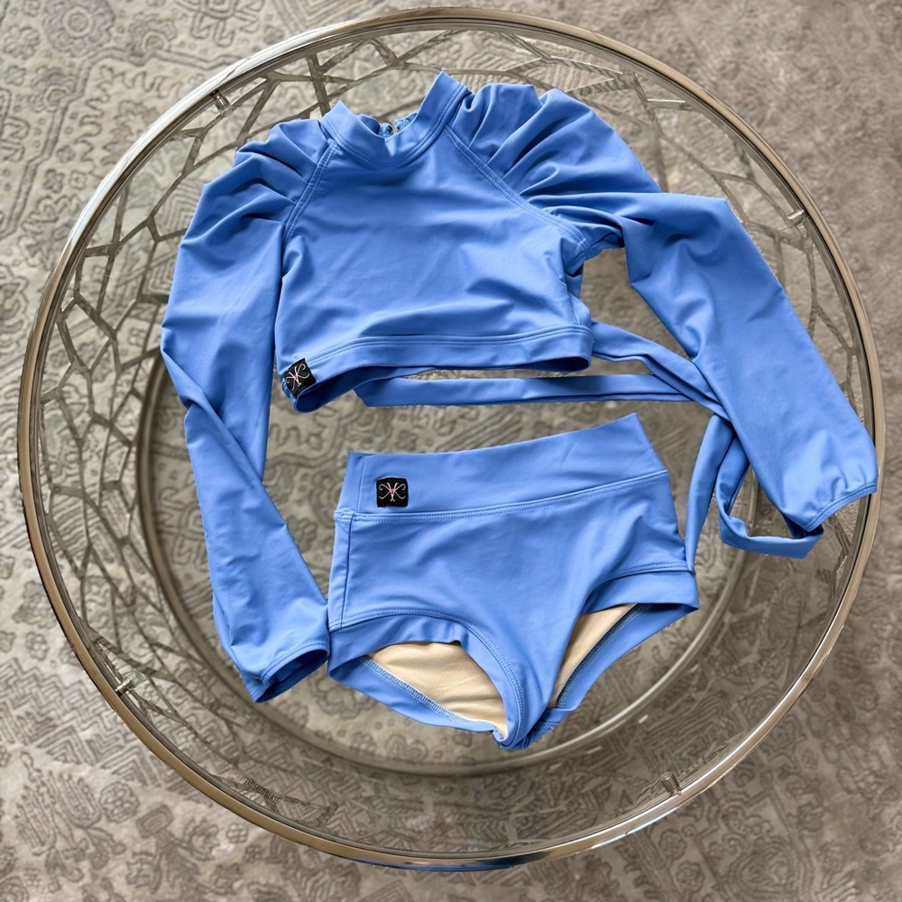 Kandi Kouture Blue Two Piece Dancewear 7-8 CL